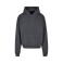 Sudadera oversize con capucha unisex BY162. Color gris oscuro.