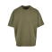 Camiseta oversize gruesa hombre BY163. Color oliva.