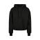 Sudadera oversize con capucha orgánica mujer BY183. Color negro.