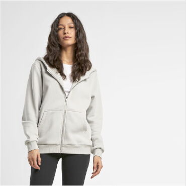 Sudadera con capucha y cremallera esponjosa mujer BY290