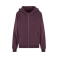 Sudadera con capucha y cremallera esponjosa mujer BY290. Color morado ciruela.