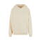 Sudadera con capucha esponjosa mujer BY289. Color arena blanca.