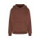 Sudadera con capucha esponjosa mujer BY289. Color marrón chocolate.