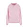 Sudadera con capucha esponjosa mujer BY289. Color rosa suave.