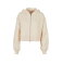 Sudadera crop oversize capucha y cremallera mujer BY237. .