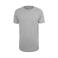 Camiseta extralarga unisex BY028. Color gris jaspeado.