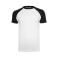 Camiseta beisbol hombre BY007. Color blanco/negro.