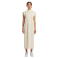 Vestido largo mujer BY302. Color arena blanca.