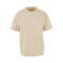Camiseta oversize unisex BY308. Color arena blanca.