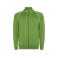 Sudadera deportiva con cremallera unisex Valier. Color verde helecho.