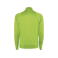 Sudadera deportiva con cremallera unisex Valier. Color verde flúor.