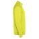 Sudadera deportiva con cremallera unisex Valier. Color amarillo flúor.