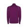 Sudadera deportiva con cremallera unisex Valier. Color morado.