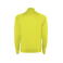 Sudadera deportiva con cremallera unisex Valier. Color amarillo flúor.