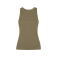 Camiseta sin mangas mujer Dribe. Color verde militar oscuro.