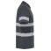 Polo alta visibilidad unisex Foran. Color gris plomo.