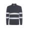 Polo alta visibilidad manga larga unisex Foran L/S. Color gris plomo.