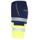Bermuda alta visibilidad multibolsillos unisex Lada. Color azul marino/amarillo flúor.