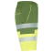 Bermuda alta visibilidad multibolsillos unisex Lada. Color verde jardín/amarillo flúor.
