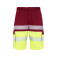 Bermuda alta visibilidad multibolsillos unisex Lada. Color rojo laboral/amarillo flúor.