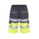 Bermuda alta visibilidad multibolsillos unisex Lada. Color gris plomo/amarillo flúor.