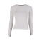 Camiseta manga larga ajustada mujer BY446. Color blanco.