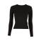 Camiseta manga larga ajustada mujer BY446. Color negro.