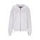 Sudadera oversize con cremallera y capucha mujer BY445. Color blanco.