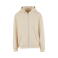 Sudadera oversize con cremallera y capucha unisex BY443. Color arena.