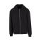 Sudadera oversize con cremallera y capucha unisex BY443. Color negro.