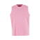 Camiseta sin mangas lavada vintage mujer BY429. Color rosa frío.