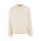 Sudadera oversize unisex BY409. Color arena blanca.
