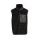 Chaleco polar sherpa unisex BY407. Color negro.