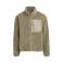 Chaqueta polar sherpa unisex BY406. Color oliva pálido.