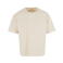 Camiseta oversize corta hombre BY439. Color arena.