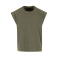 Camiseta oversize sin mangas corta hombre BY436. Color caqui cálido.