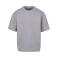 Camiseta oversize unisex BY391. Color gris jaspeado.