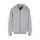 Sudadera con capucha y cremallera niño BY316. Color gris jaspeado.