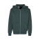 Sudadera con capucha y cremallera niño BY316. Color verde botella.