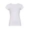 Camiseta básica elástica mujer BY384. Color blanco.