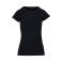 Camiseta básica elástica mujer BY384. Color negro.