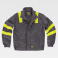 Cazadora alta visibilidad multibolsillos unisex B1196. Color gris/amarillo a. V..