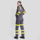 Cazadora alta visibilidad multibolsillos unisex B1196. Color gris/amarillo a. V..