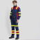 Cazadora alta visibilidad multibolsillos unisex B1199. Color azul marino/rojo/amarillo a. V..