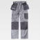 Pantalón de trabajo multibolsillos unisex B1419. Color gris claro/gris oscuro.