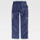 Pantalón de trabajo multibolsillos unisex B1419. Color azul marino/gris.