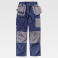 Pantalón de trabajo multibolsillos unisex B1419. Color azul marino/gris.