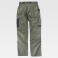 Pantalón de trabajo multibolsillos unisex B1419. Color verde kaki/negro.