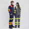 Pantalón alta visibilidad protección total unisex B1496. Color gris/amarillo a. V..