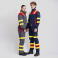 Pantalón alta visibilidad protección total unisex B1499. Color gris/rojo/amarillo a. V..